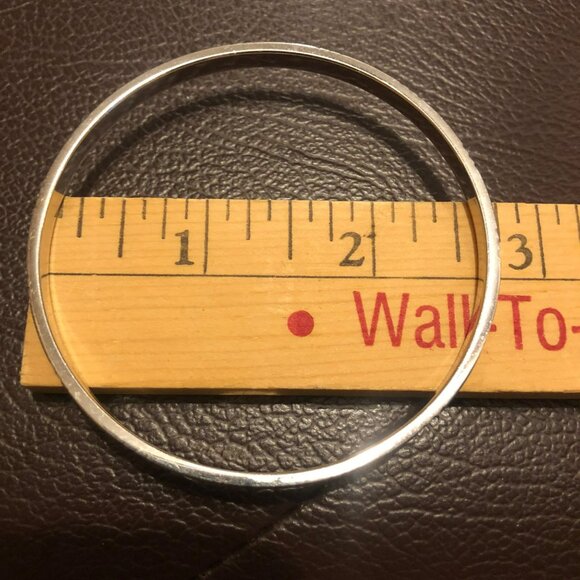 MONET Bangle Bracelet Silver Textured VTG 2 Toned - Picture 3 of 4